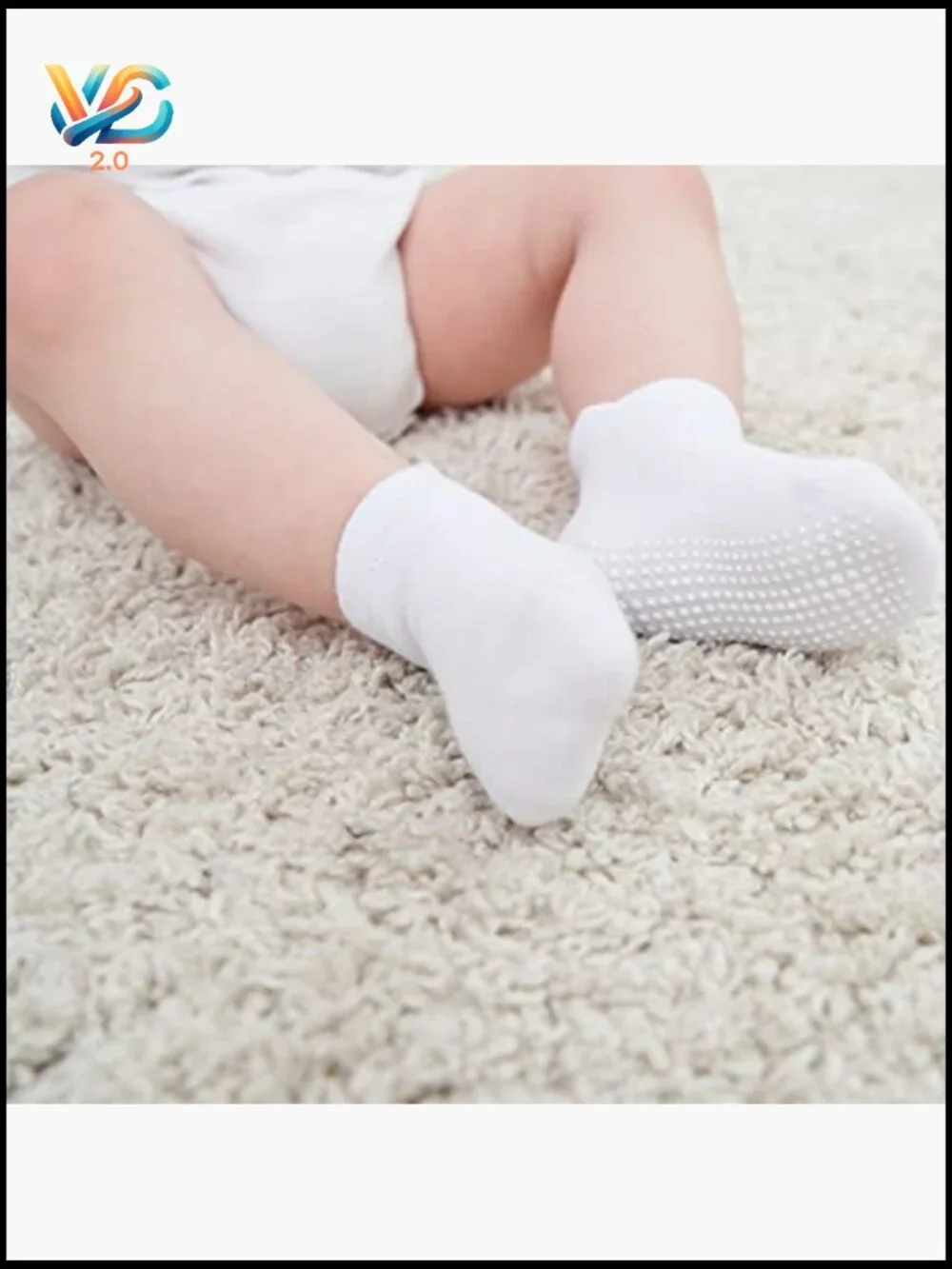 Baby Non Slip Grip Ankle Socks with Non Skid Soles for Infants Toddlers Kids